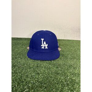 Los Angeles Dodgers hat cap fitted 7 1/8 blue white baseball logo new era mens 5
